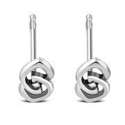 6pairs, Plain Silver Celtic knot Stud Earrings, ep287